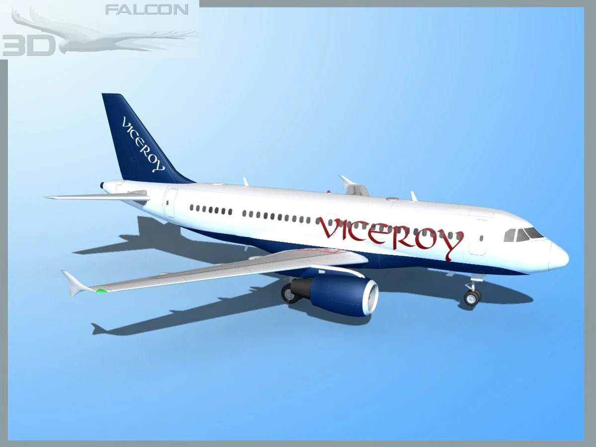 falcon3d  a319 viceroy 3D Model .c4d .max .obj .3ds .fbx .stl .blend 