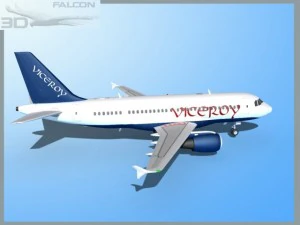 falcon3d  a319 viceroy 3D Model