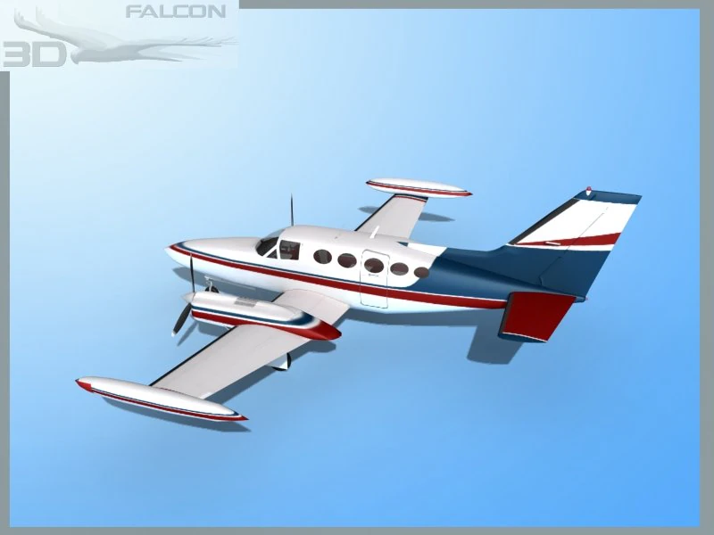 falcon3d c414 chancellor f09 3D Model .c4d .max .obj .3ds .fbx .stl .blend 