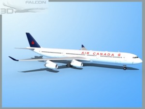 falcon3d a340 600 air canada 3Dモデル