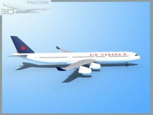 falcon3d a340 600 air canada 3Dモデル