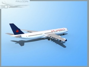 falcon3d a340 600 air canada 3Dモデル