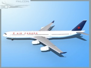 falcon3d a340 600 air canada 3Dモデル