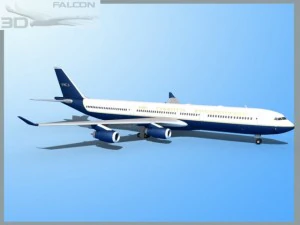 falcon3d a340 600 air charter intl 3D Model
