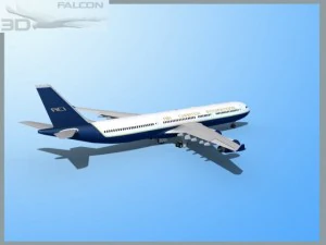 falcon3d a340 600 air charter intl 3D Model