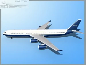 falcon3d a340 600 air charter intl 3D Model