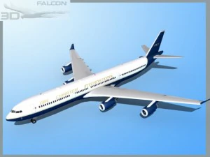 falcon3d a340 600 air charter intl 3D Model