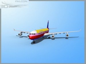 falcon3d a340 600 air jamaica Modelo 3D