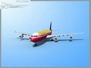 falcon3d a340 600 air jamaica 3D Model