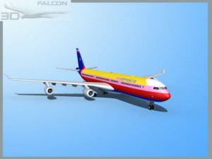 falcon3d a340 600 air jamaica Modelo 3D