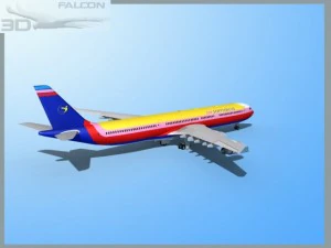 falcon3d a340 600 air jamaica 3D Model