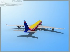 falcon3d a340 600 air jamaica 3D Model