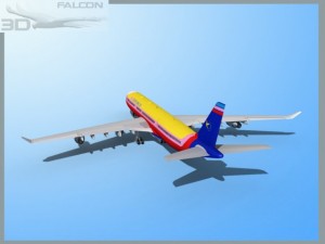 falcon3d a340 600 air jamaica Modelo 3D