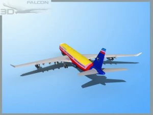 falcon3d a340 600 air jamaica 3D Model