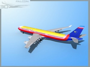 falcon3d a340 600 air jamaica Modelo 3D
