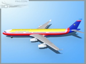 falcon3d a340 600 air jamaica Modelo 3D