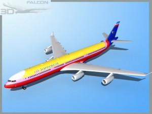 falcon3d a340 600 air jamaica Modelo 3D