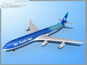 falcon3d a340 600 air tahiti nui Modelo 3D