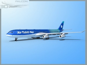 falcon3d a340 600 air tahiti nui 3D Модель