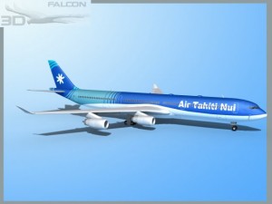 falcon3d a340 600 air tahiti nui 3D Модель
