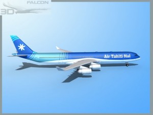 falcon3d a340 600 air tahiti nui 3D Модель