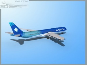 falcon3d a340 600 air tahiti nui 3D Модель