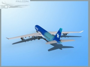 falcon3d a340 600 air tahiti nui 3D Модель