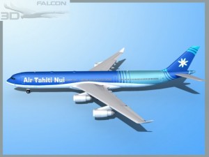 falcon3d a340 600 air tahiti nui 3D Модель