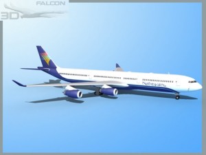 falcon3d a340 600 air tours 3D Model