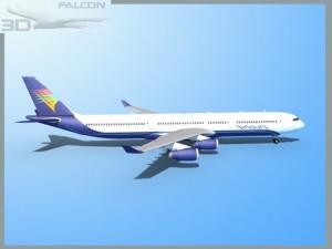 falcon3d a340 600 air tours 3D Model