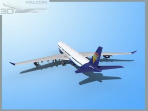 falcon3d a340 600 air tours 3D Model
