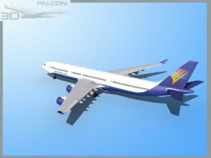 falcon3d a340 600 air tours 3D Model