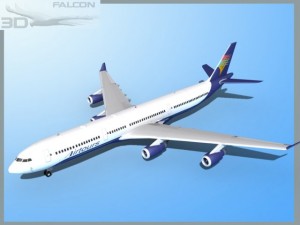 falcon3d a340 600 air tours 3D Model