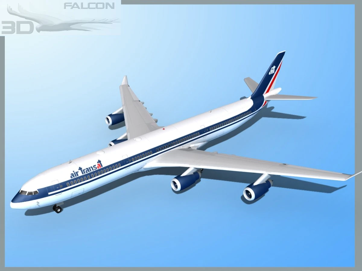 falcon3d a340 600  air transat 3D Model .c4d .max .obj .3ds .fbx .stl .blend 