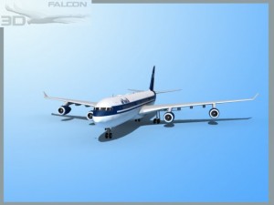 falcon3d a340 600  air transat 3D Model