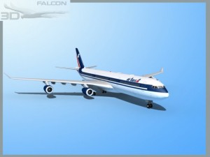 falcon3d a340 600  air transat 3D Model