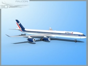 falcon3d a340 600  air transat 3D Model
