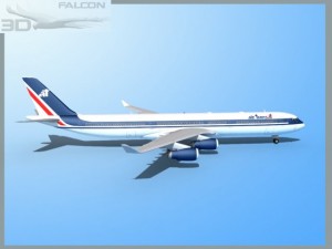 falcon3d a340 600  air transat 3D Model