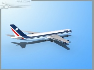 falcon3d a340 600  air transat 3D Model
