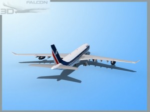 falcon3d a340 600  air transat 3D Model