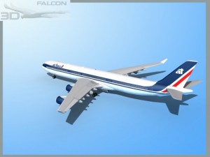 falcon3d a340 600  air transat 3D Model
