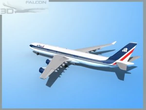 falcon3d a340 600  air transat 3D Model