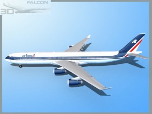 falcon3d a340 600  air transat 3D Model