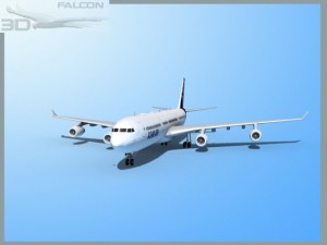 falcon3d a340 600 airbus 3D Model