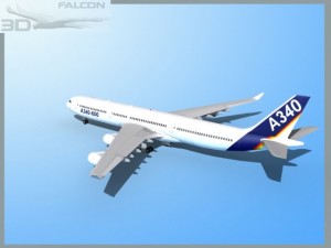 falcon3d a340 600 airbus 3D Model