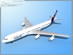 falcon3d a340 600 airbus 3D Model