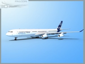 falcon3d a340 600 airbus2 Modelo 3D