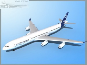 falcon3d a340 600 airbus2 Modelo 3D