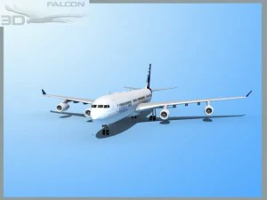 falcon3d a340 600 airbus2 3D Model