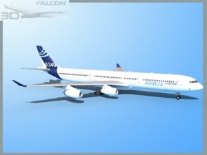 falcon3d a340 600 airbus2 Modelo 3D